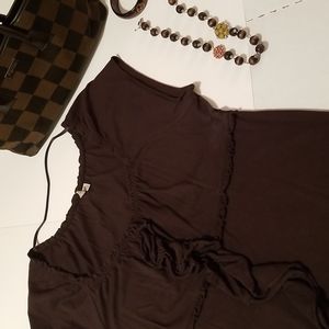 Madison Brown Ruffled Dress